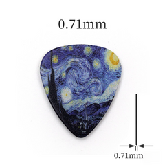 Unique Starry Sky Guitar Picks Folk Guitar Accessories Electric Guitar Plectrums（0.71mm）