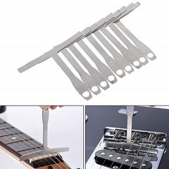 Guitar Accessories Fret Radius Measurement Tool Electric Wooden Guitar Fretboard Caliper Ruler Guitar T-shaped Ruler 9-Piece Set