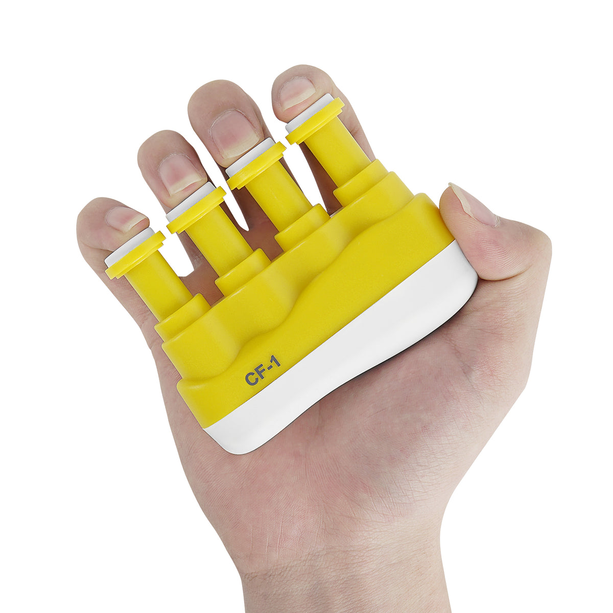 Musiin Finger Strengthener for Guitar Players Finger Resistance Training, Guitar Bass Finger Speed Training, Hand Grip Exerciser, Hand Strength and Speed Exerciser (Yellow)