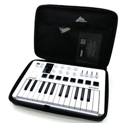 Musiin HardShell Case for Arturia MiniLab 3/MiniLab MkII 25 Slim-Keyboard Controller & Arturia Midi Controller Synthesizer（Black）