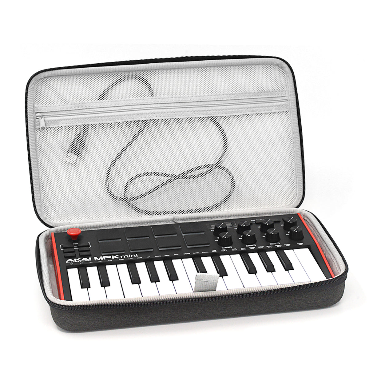 Musiin HardShell Keyboard Case for AKAI Professional MPK Mini MK3 MIDI Controller cover (Grey)