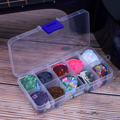 100 Pieces Colorful Guitar Picks Guitar Plectrum Set Folk Guitar Accessories with Storage Box（Iron box-0.96 thickness 100 pieces）