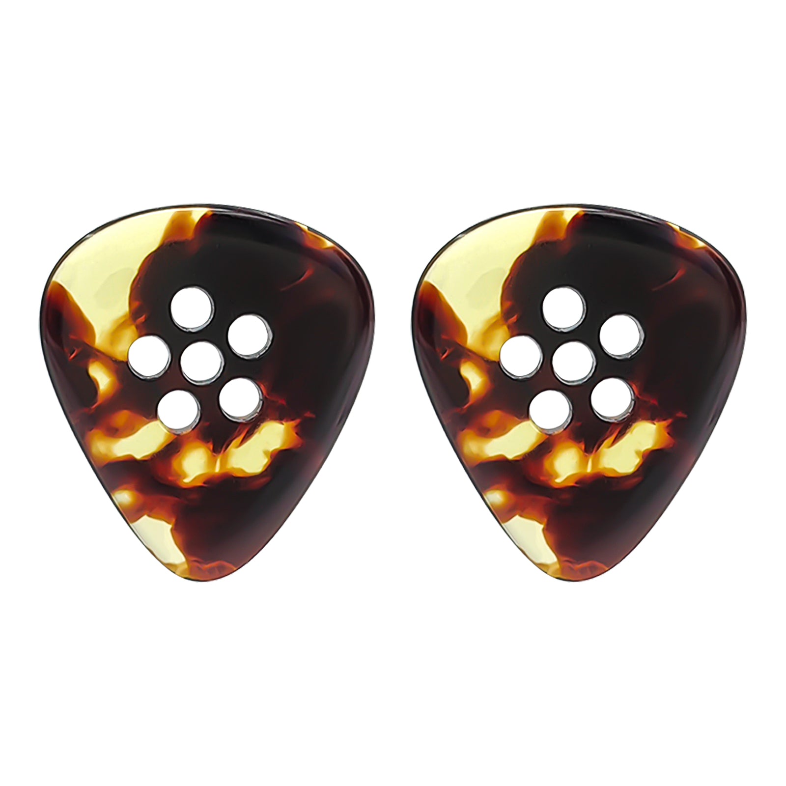 Musiin Hand-Made Jazz Style Fat Tone Premium thick Pick for Electric Guitar Bass Acoustic Jazz Blues Guitar(Tortie) (2 packs)