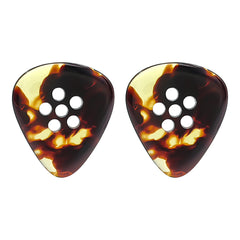 Musiin Premium Hand-Made Jazz Style Fat Tone Pick for Electric Guitar Bass Acoustic Jazz Blues Guitar(Tortie 2packs)