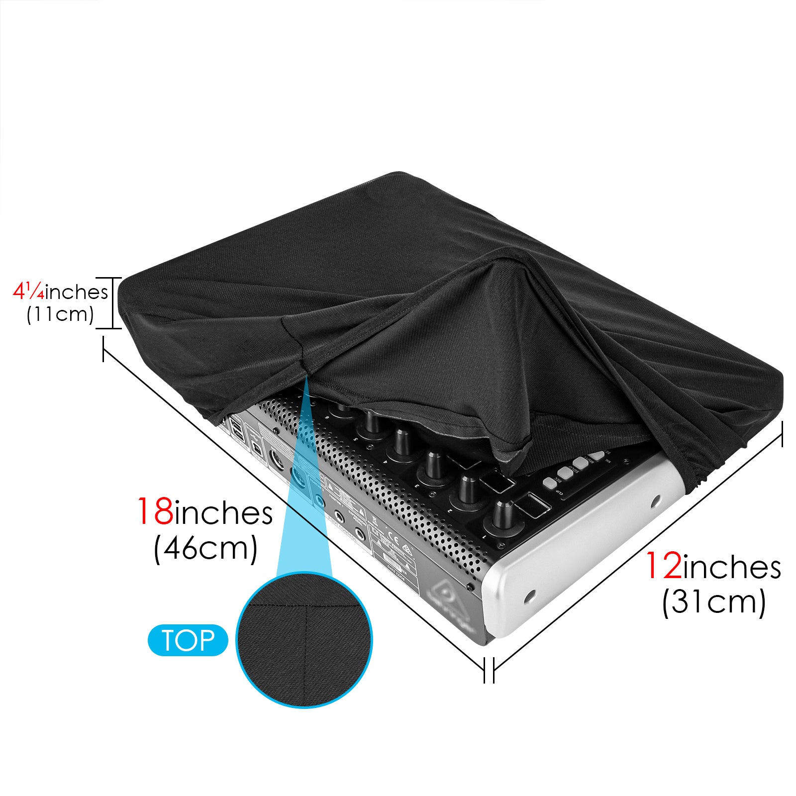 Musiin Audio Mixer Dust Cover Compatible with BEHRINGER X-Touch Chinlon Dust Cover - Precision Protection for Universal Home Studio Audio Mixer Midi Controller