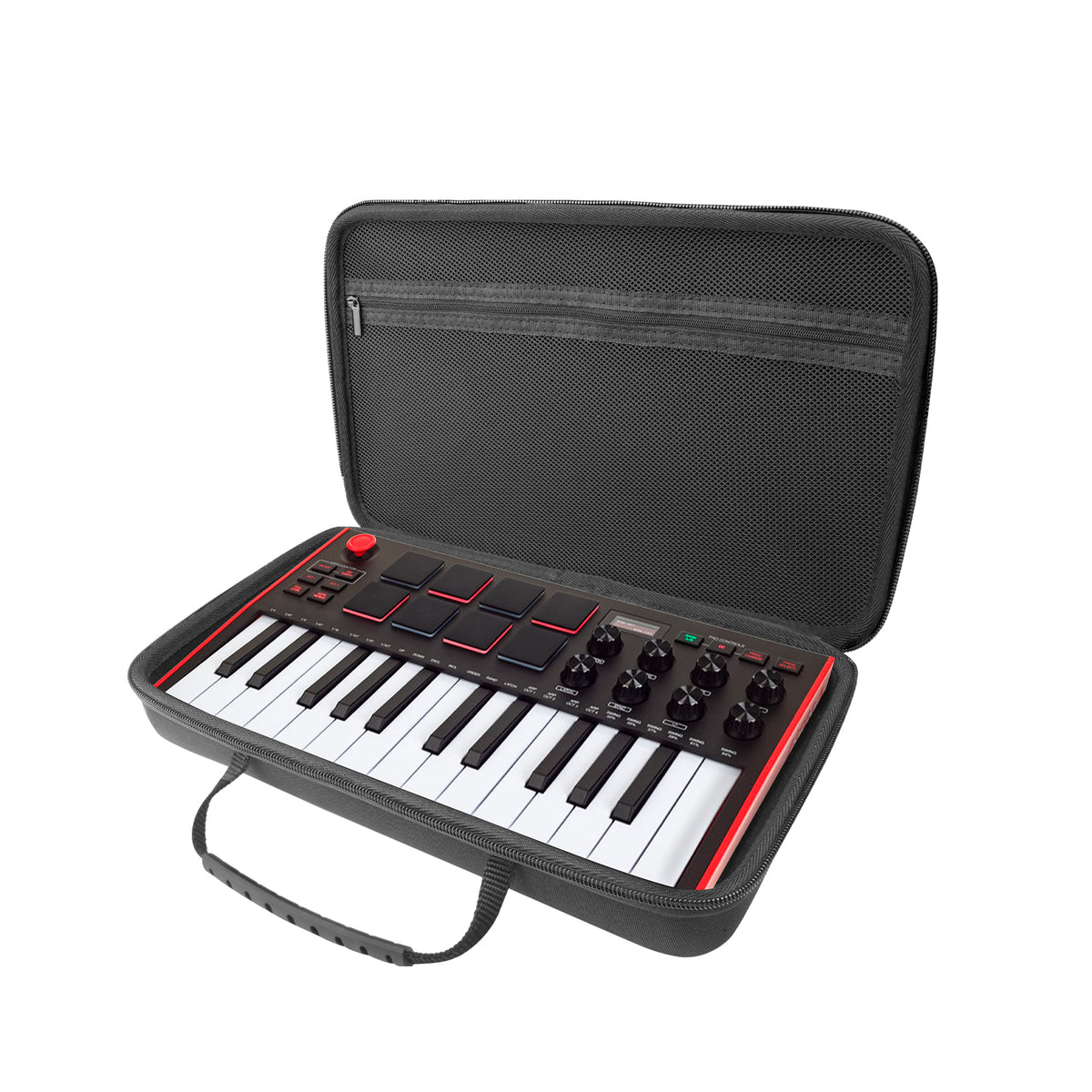 Musiin HardShell Keyboard Case for AKAI Professional MPK Mini MK3 MIDI Controller cover（Black）