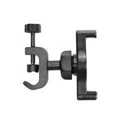 Musiin FlexClip Soporte para micrófono Soporte para teléfono Soporte en vivo Clip Compatible con iPhone Samsung Soporte para micrófono, soporte para música y batería