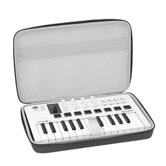 Musiin Premium Velvet HardShell Case Compatible with Arturia MiniLab 3 case MiniLab MkII 25 Slim-Keyboard Controller cover Arturia Midi Controller Synthesizer case(Grey)