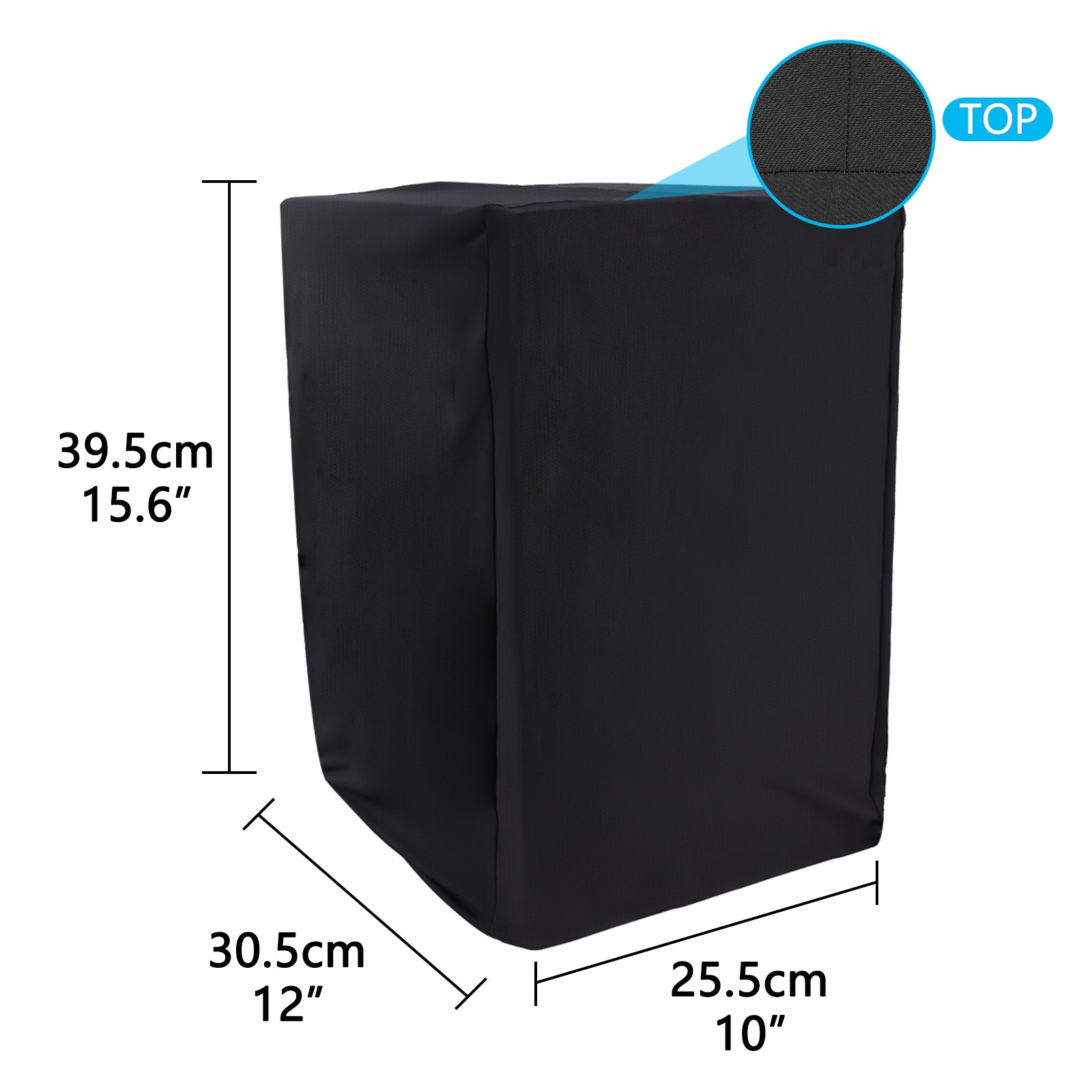 Musiin Home Studio Monitor Dust Cover Compatible With YAMAHA HS8、KRK Rokit 8 G4、JBL 308P Mkll and PreSonus Eris E8 XT Black 8-Inch Professional Protective Powered Speaker cover(2 packs)