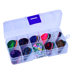 100 Pieces Colorful Guitar Picks Guitar Plectrum Set Folk Guitar Accessories with Storage Box（Mixed pack of 100 pieces in three thicknesses）