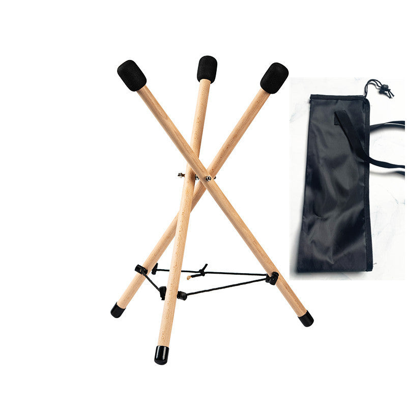 Musical Instrument Accessory Hollow Drum Disc Stand Wooden Rack Collapsible Storage Shelf Hollow Drum Stand Solid Wood Drum Rack Drumsticks（Beech Medium）