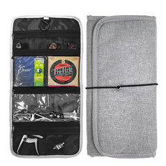 Musiin Guitar Accessory Organizer Bag, Foldable Easy Access Pockets Case, Picks, Strap, Capo, Strings Holder Storage (Gainsboro)