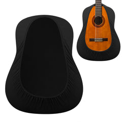Musiin Premium Black Stretchy Fabric Guitar Cover, Portable Sleeve Dust Cover Protect for Classical Guitars.